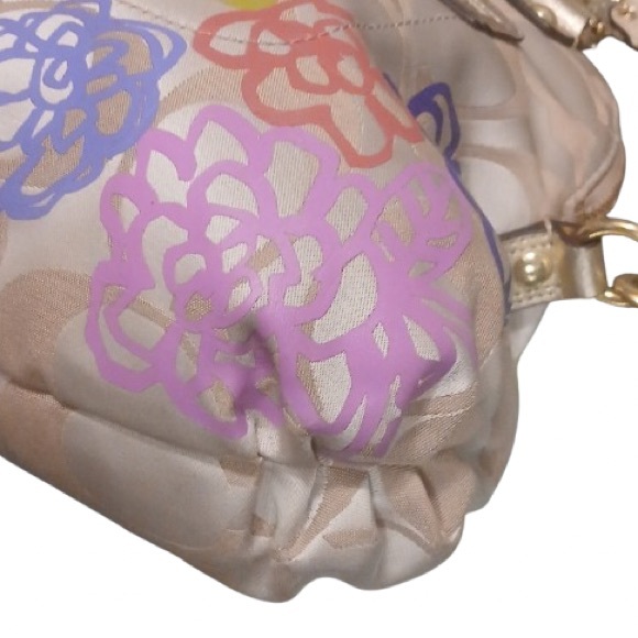 Coach Poppy Daisy Floral Satchel / Crossbody Bag - Rare - Picture 3 of 14